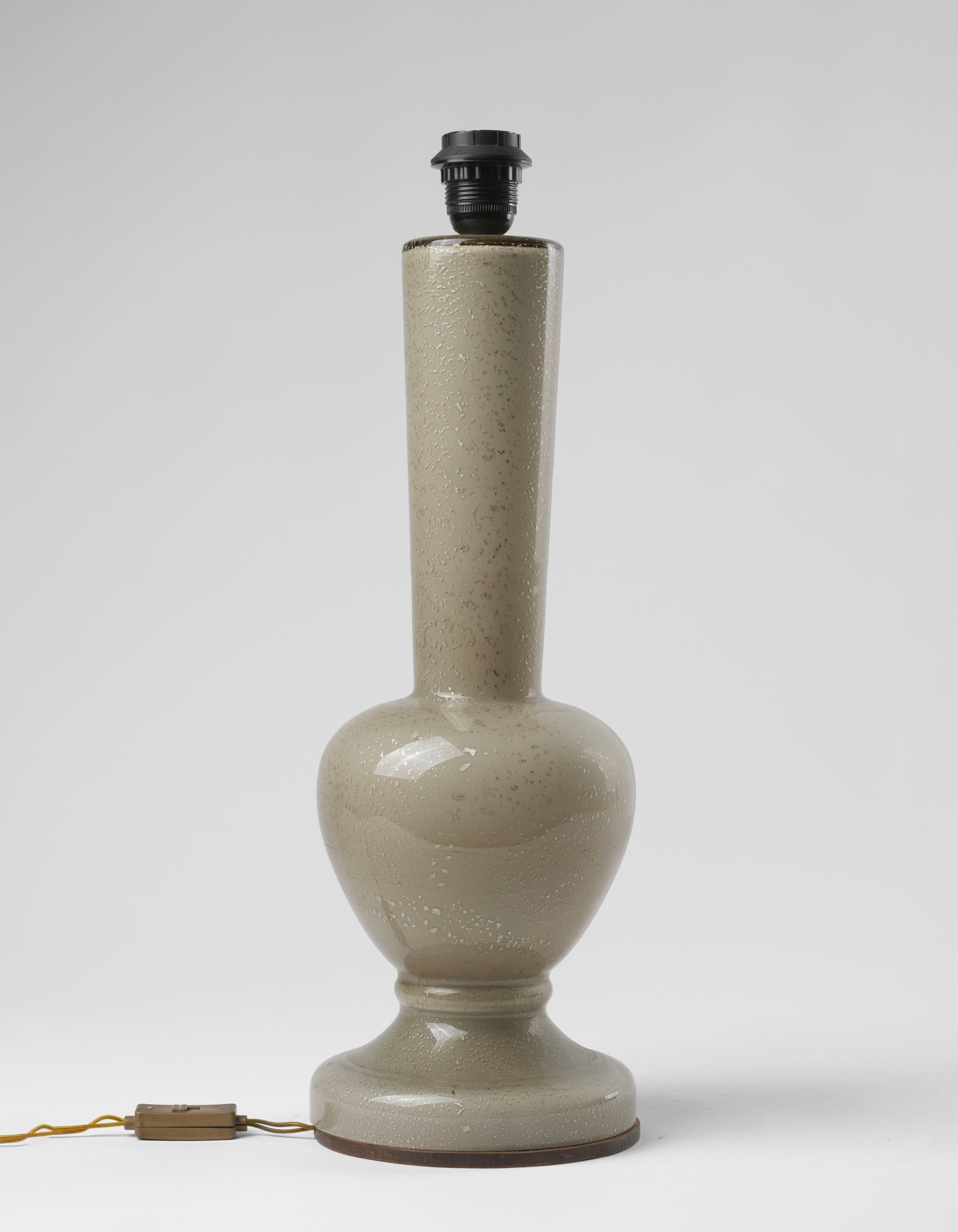 Seguso Vetri d'Arte  Blown glass table lamp with silver leaf inclusion. Murano, 1940s/1950s. (h 56 (1 of 2)