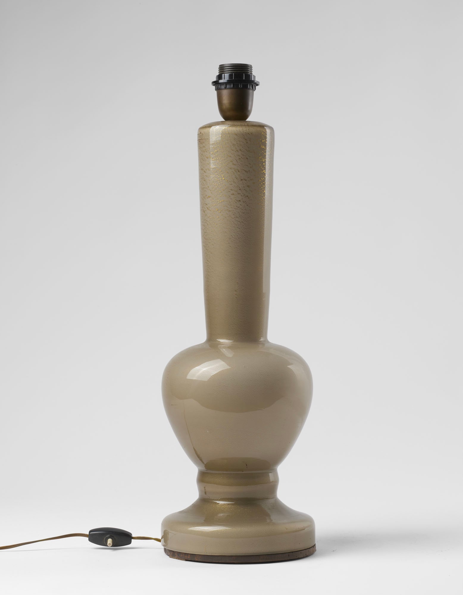 Seguso Vetri d'Arte  Blown glass table lamp with gold leaf inclusion. Murano, 1940s/1950s. (h 56 (1 of 2)