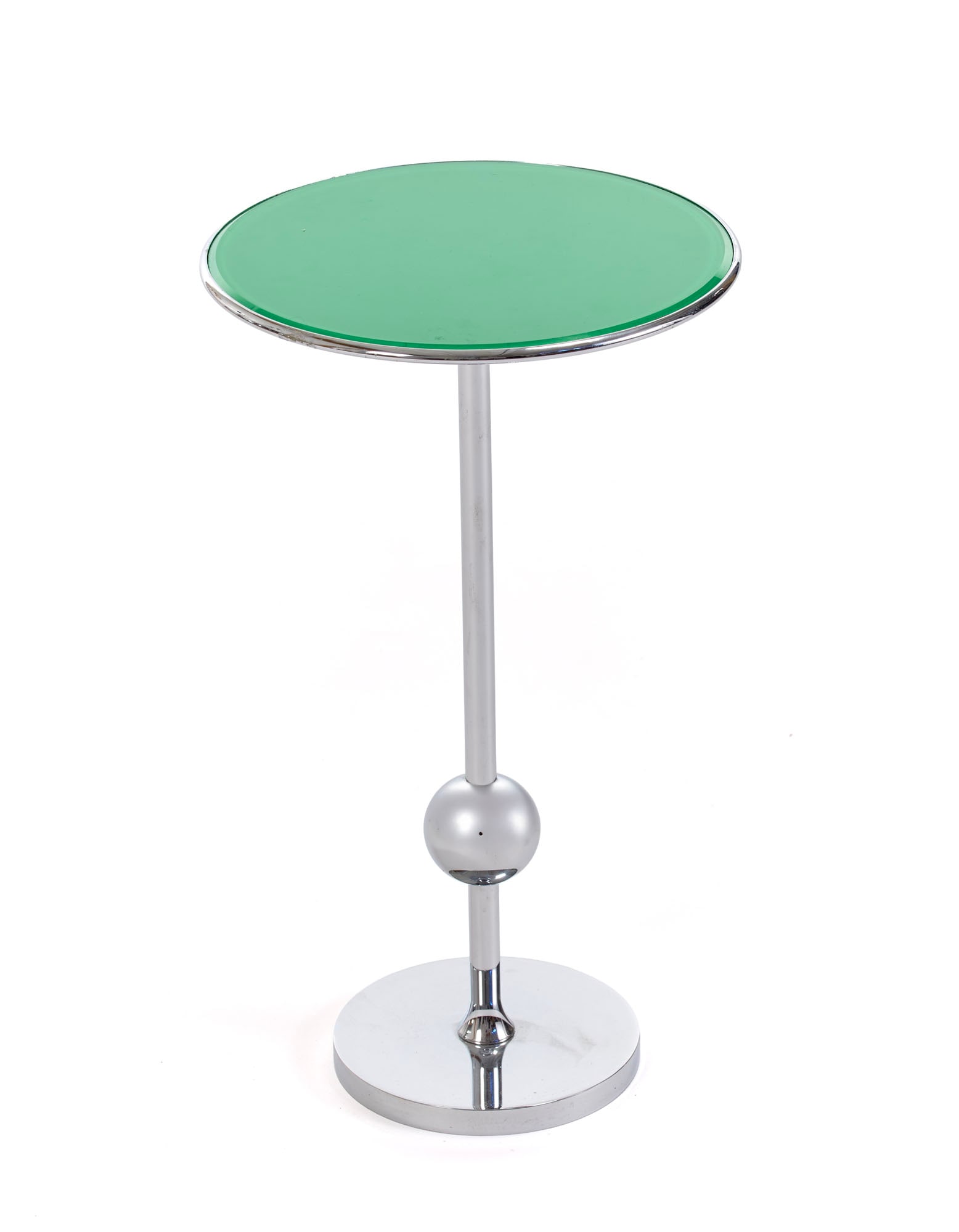 Valeria Borsani Coffee table model "T1". Produced by Tecno, Varedo, 1990s. Brass frame, green (1 of 1)