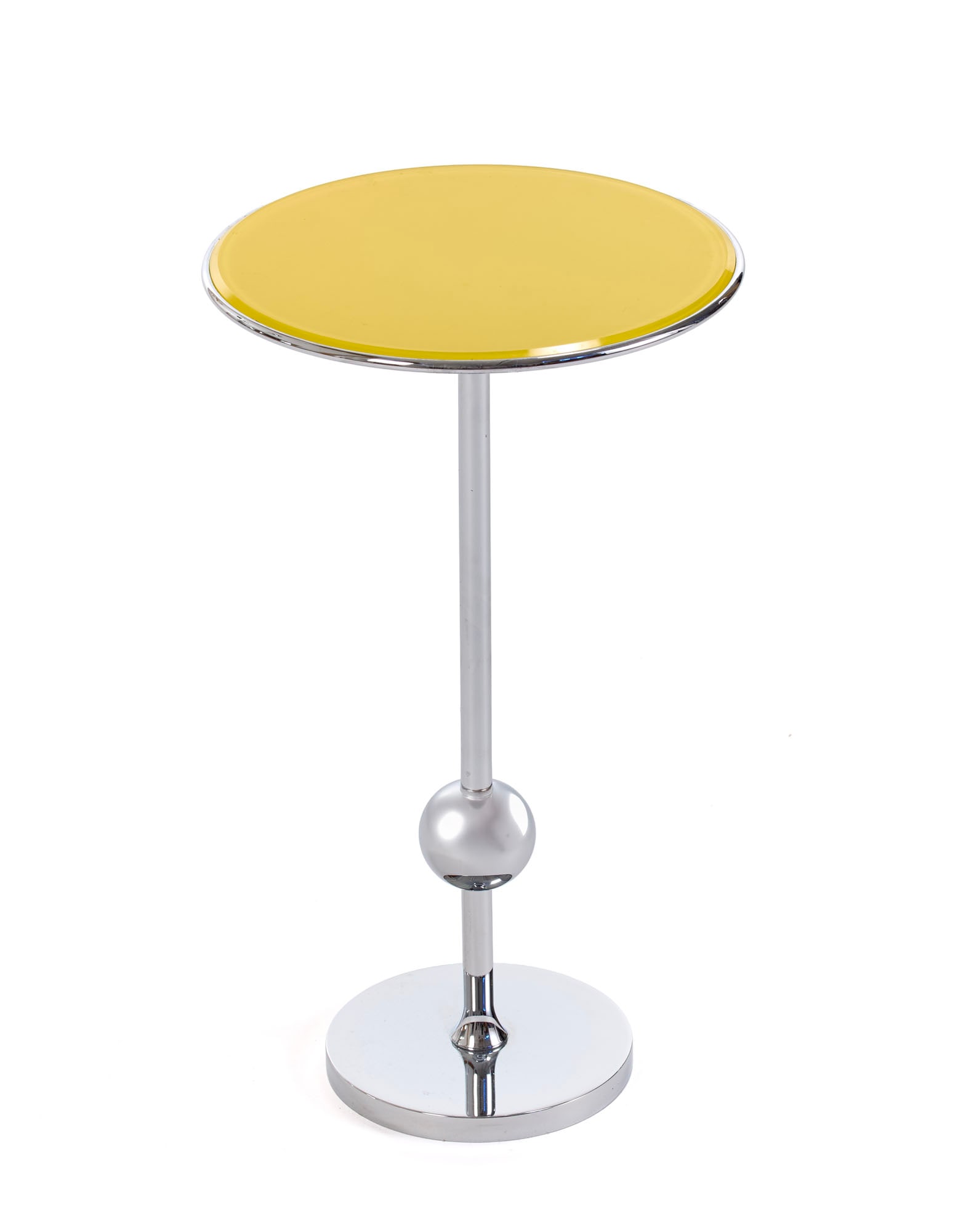 Valeria Borsani Coffee table model "T1". Produced by Tecno, Varedo, 1990s. Brass frame, yellow (1 of 1)