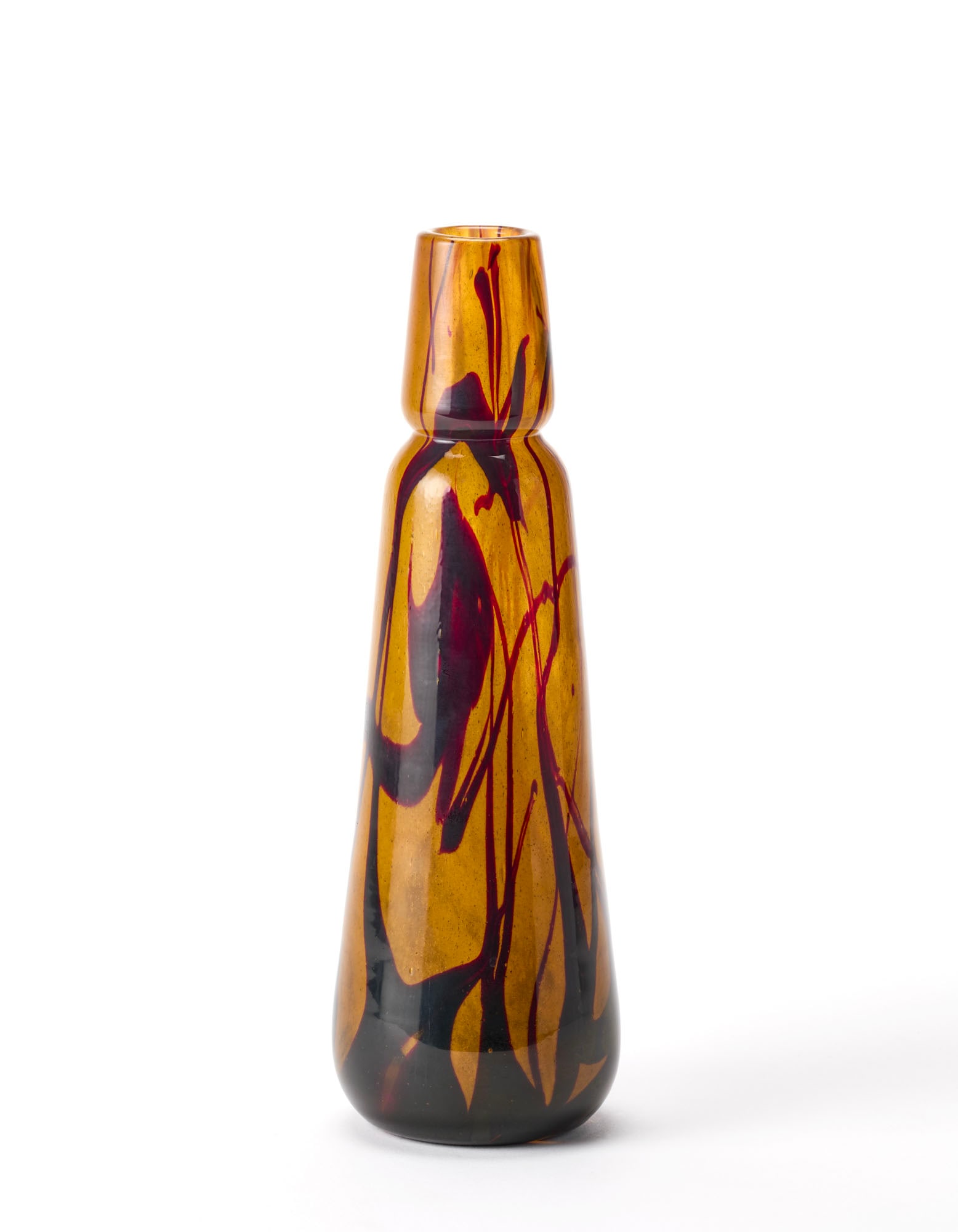 Emile Gallé (Nancy 1846 - 1904) Multi-layered glass vase. Nancy, late 19th century. Signature (1 of 2)