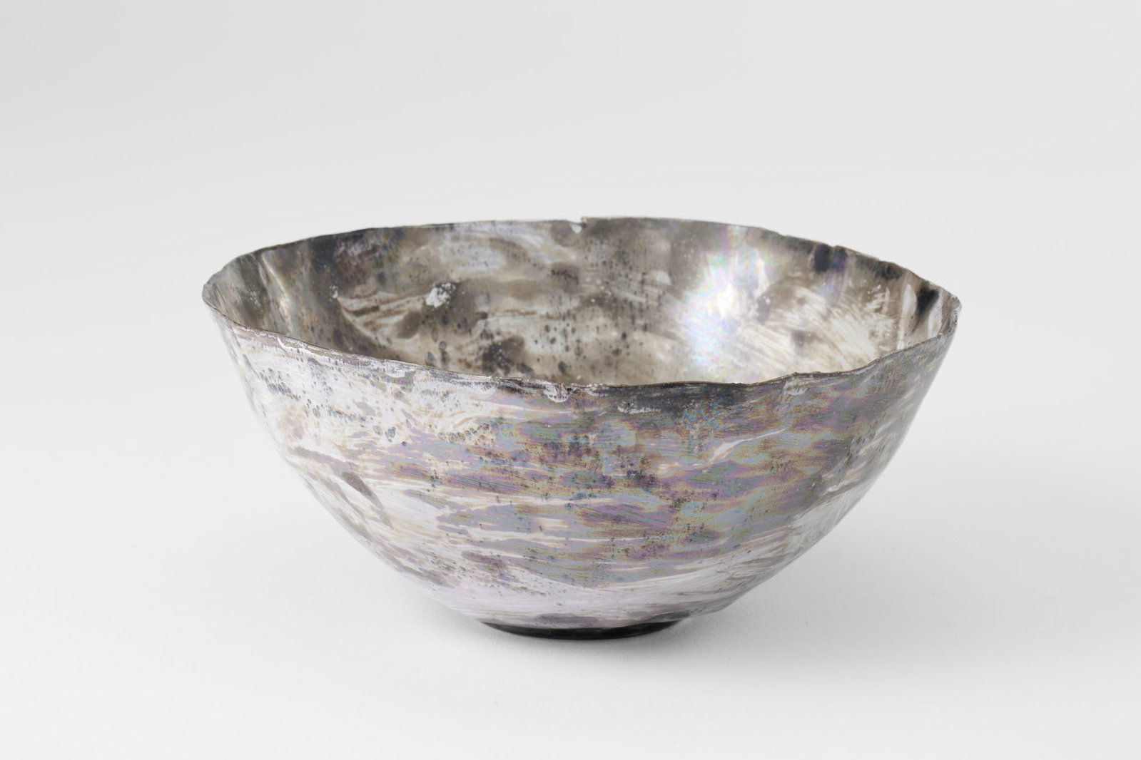 Fausto Melotti (Rovereto 1901 - Milano 1986) Small bowl. 1955ca. Polychrome glazed ceramic in shades (1 of 4)