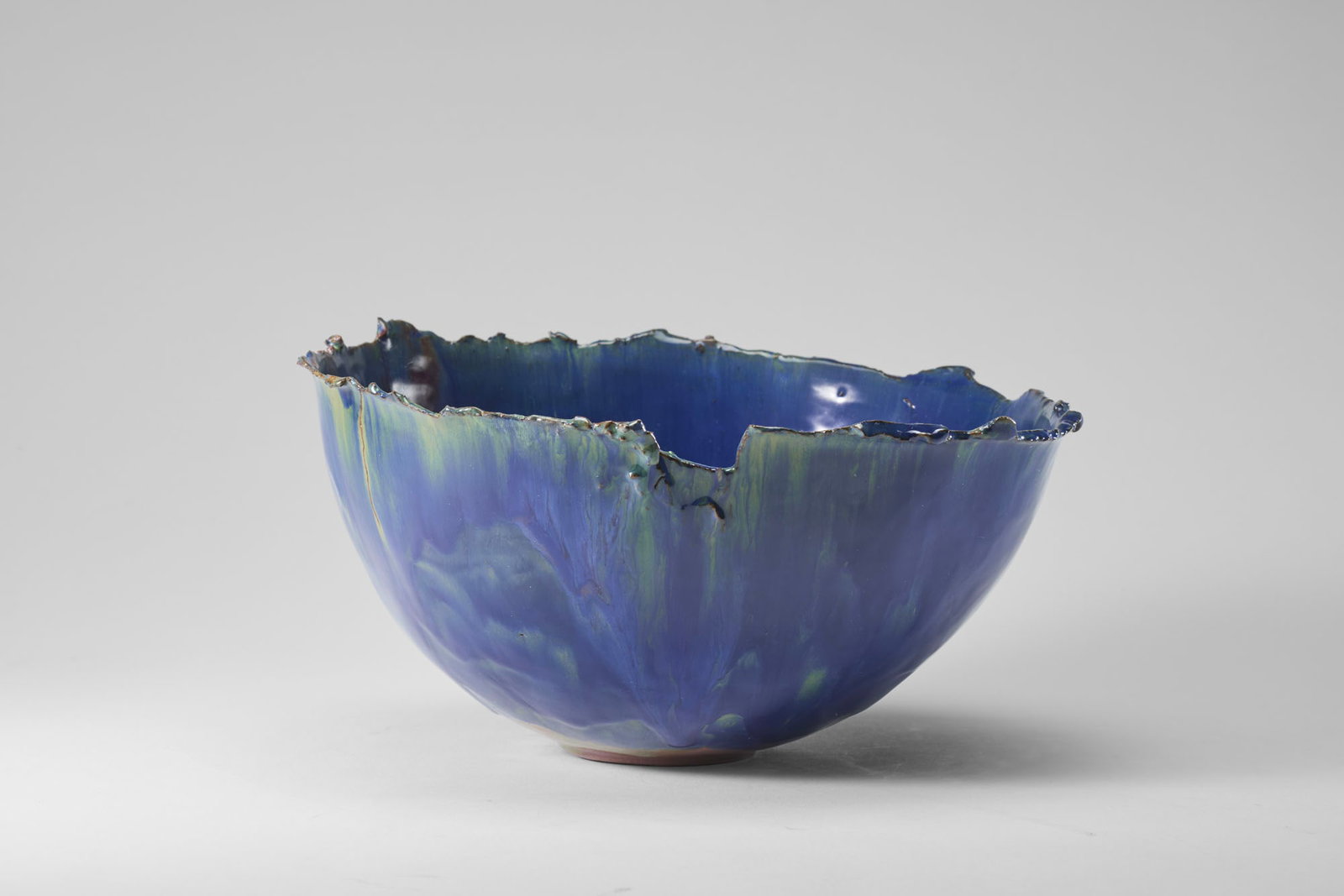 Fausto Melotti (Rovereto 1901 - Milano 1986) Large bowl. 1955ca. Polychrome glazed ceramic with (1 of 6)