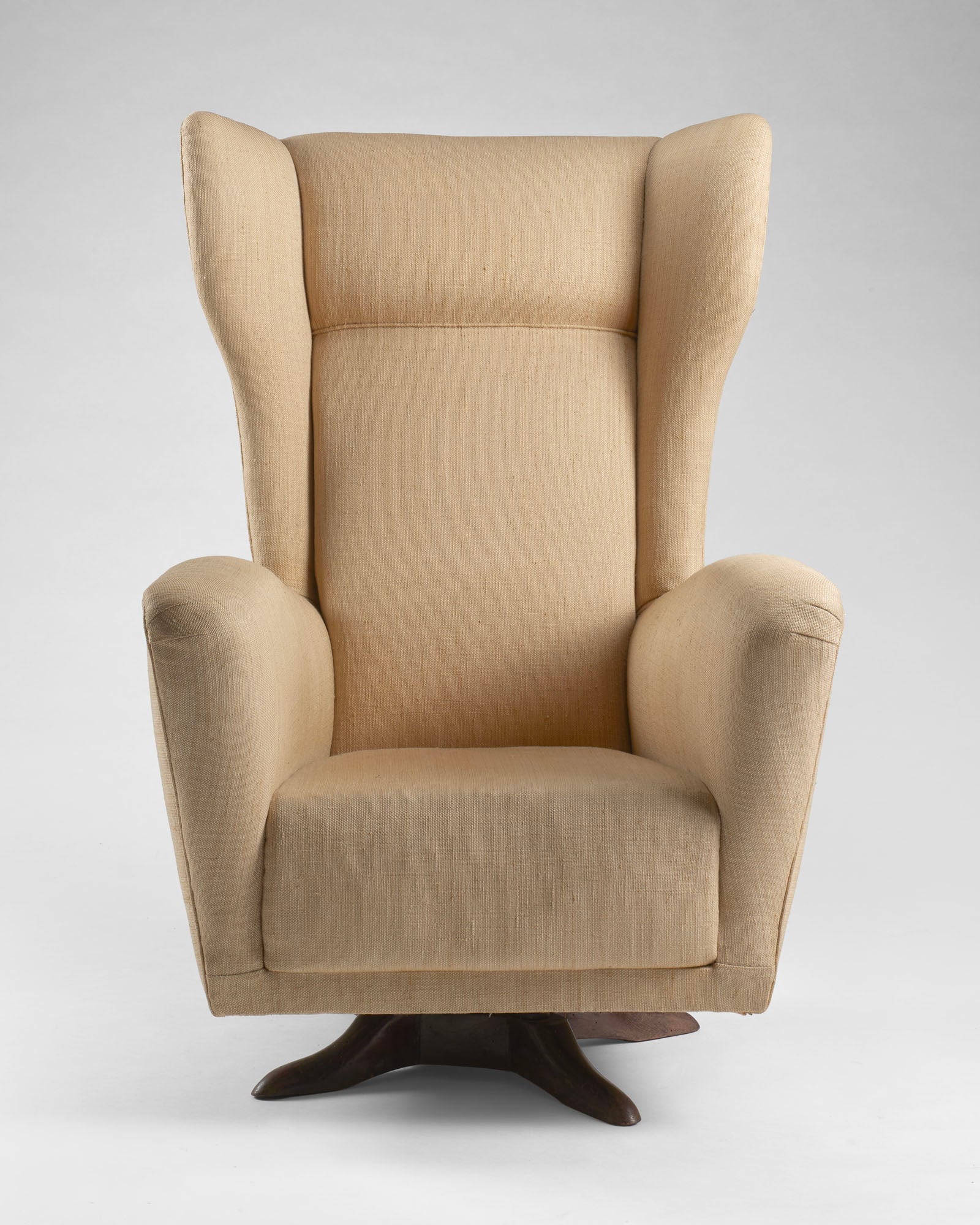 Ico Parisi (Palermo 1916 - Como 1996) Rare swivel rocking bergère armchair. Execution by Ariberto (1 of 4)