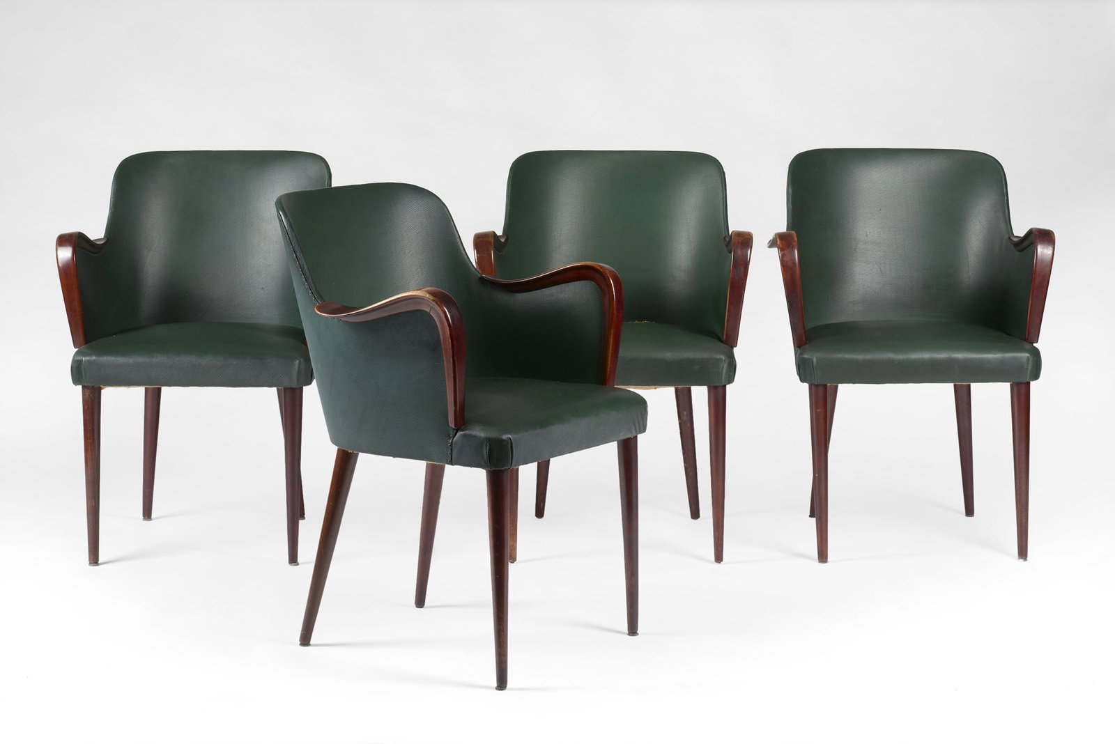 Osvaldo Borsani (Varedo 1911 - Milano 1985) Four small armchairs model "P35". Execution by (1 of 1)