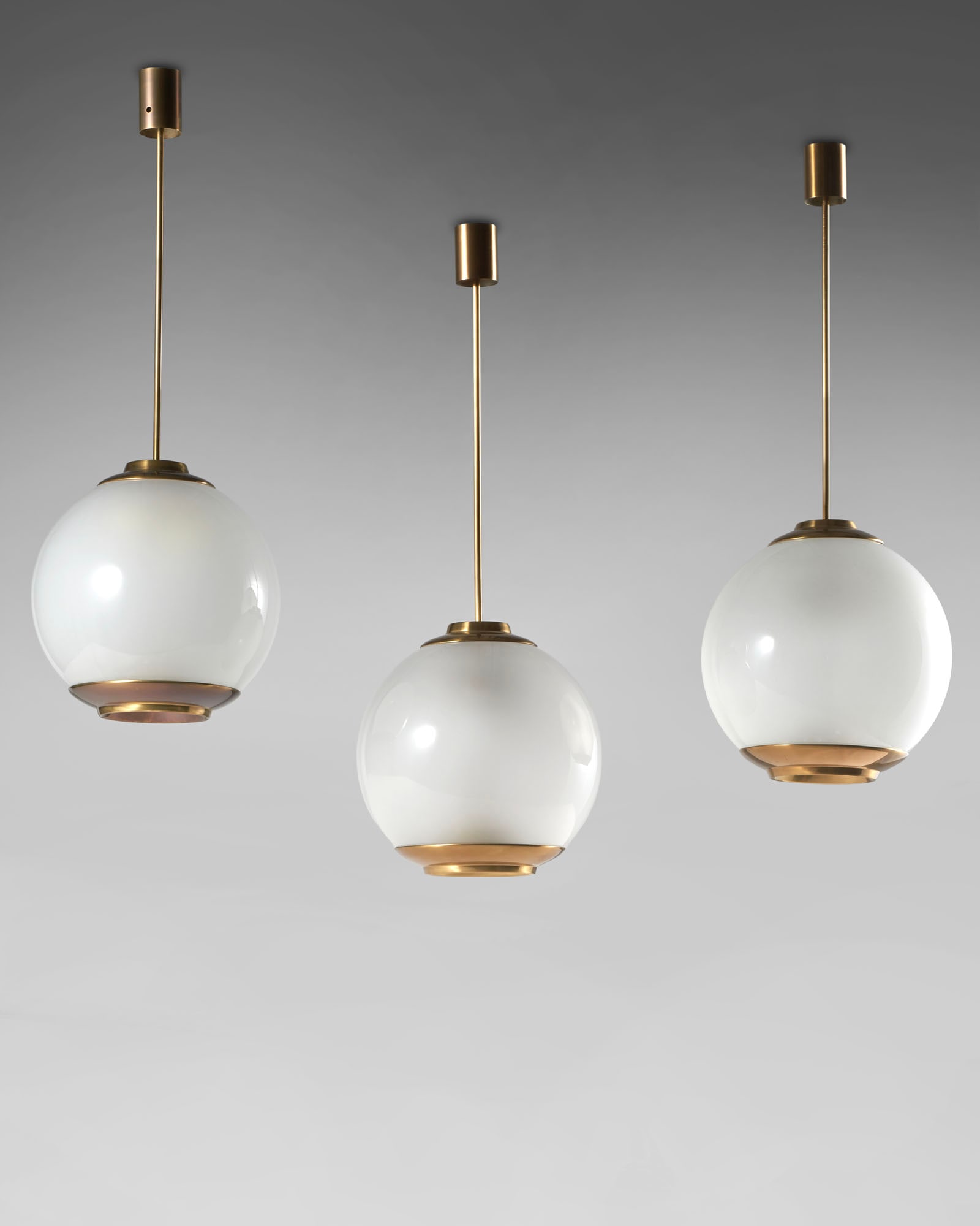 Luigi Caccia Dominioni (Milano 1913 - 2016) Three suspension lamps model "LS2". Produced by Azucena, (1 of 1)