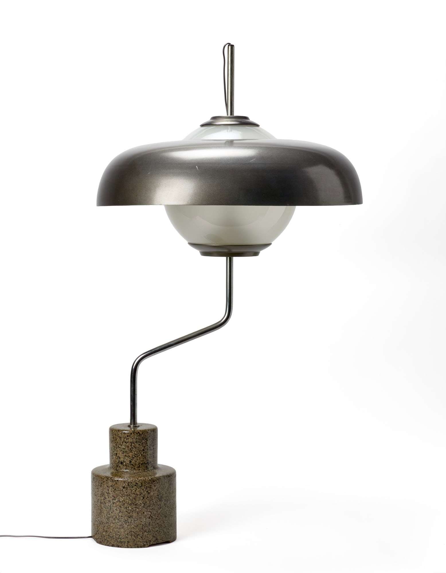 Luigi Caccia Dominioni (Milano 1913 - 2016) * Table/floor lamp model "Mikado LTE5". Produced by: Luigi Caccia Dominioni (Milano 1913 - 2016) * Table/floor lamp model "Mikado LTE5". Produced by Azucena, Milan, 1963. Swivel-mounted tubular supports in chrome-plated metal, granite base, adjustable l