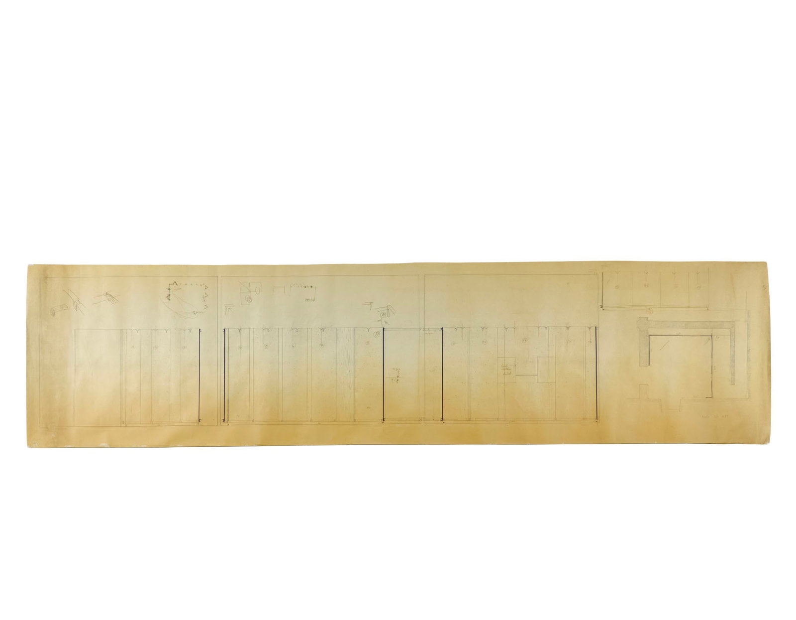 Carlo Scarpa (1906-1978) e collaboratori Lot comprising seven sheets including heliographic prints, (1 of 5)