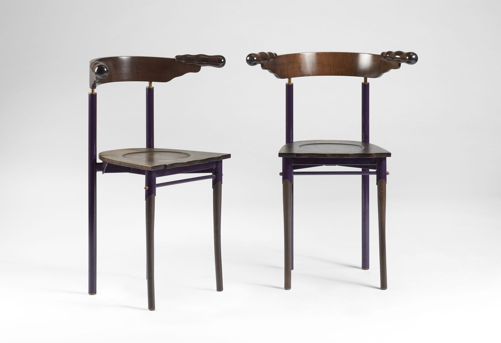 Borek Sipek (Praga 1949 - Praga 2016) Pair of chairs model "Jansky". Produced by Driade, Italy, (1 of 1)