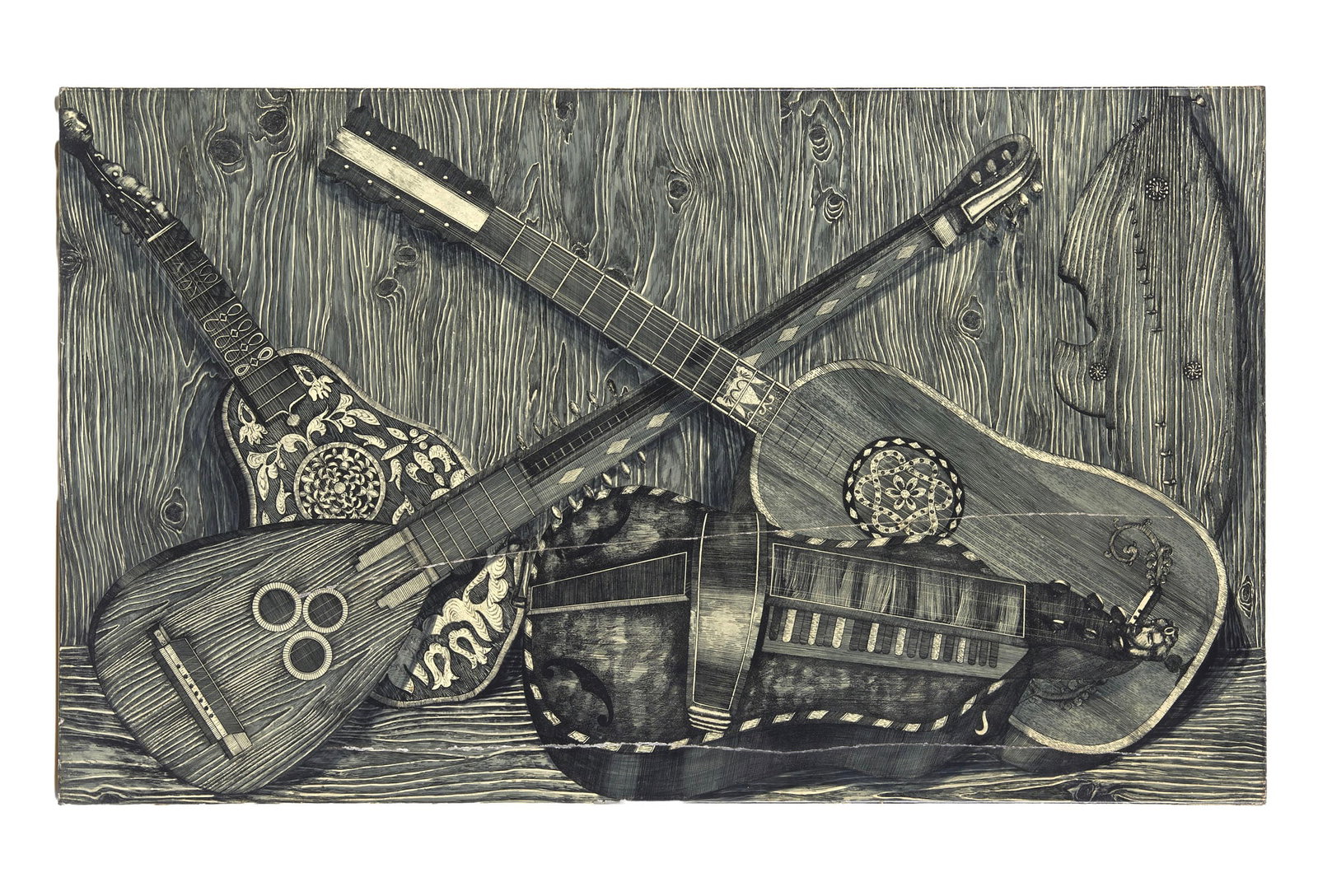 Piero Fornasetti (Milano 1913 - 1988) Radiator cover with “Musical Instruments?? design. Milan, (1 of 1)