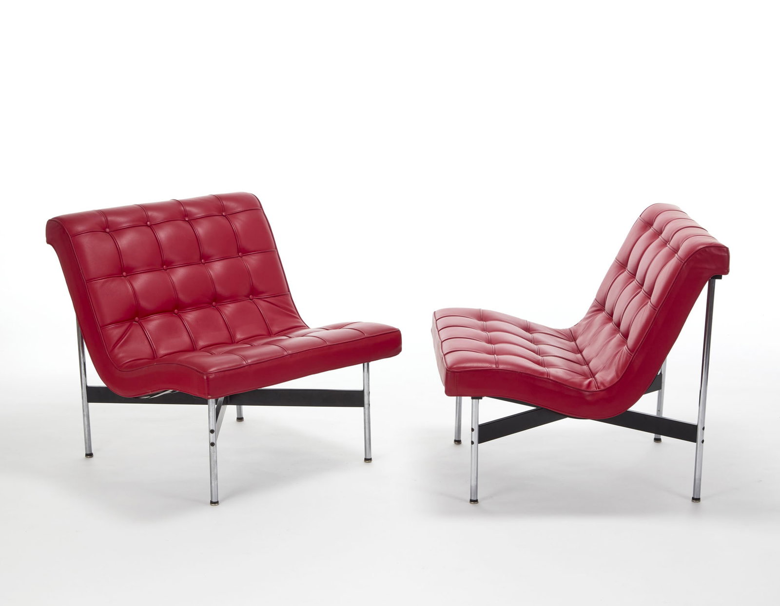 William Katavolos (1924 - 2020) Pair of armchairs model "New York". Produced by ICF, Italy, (1 of 1)