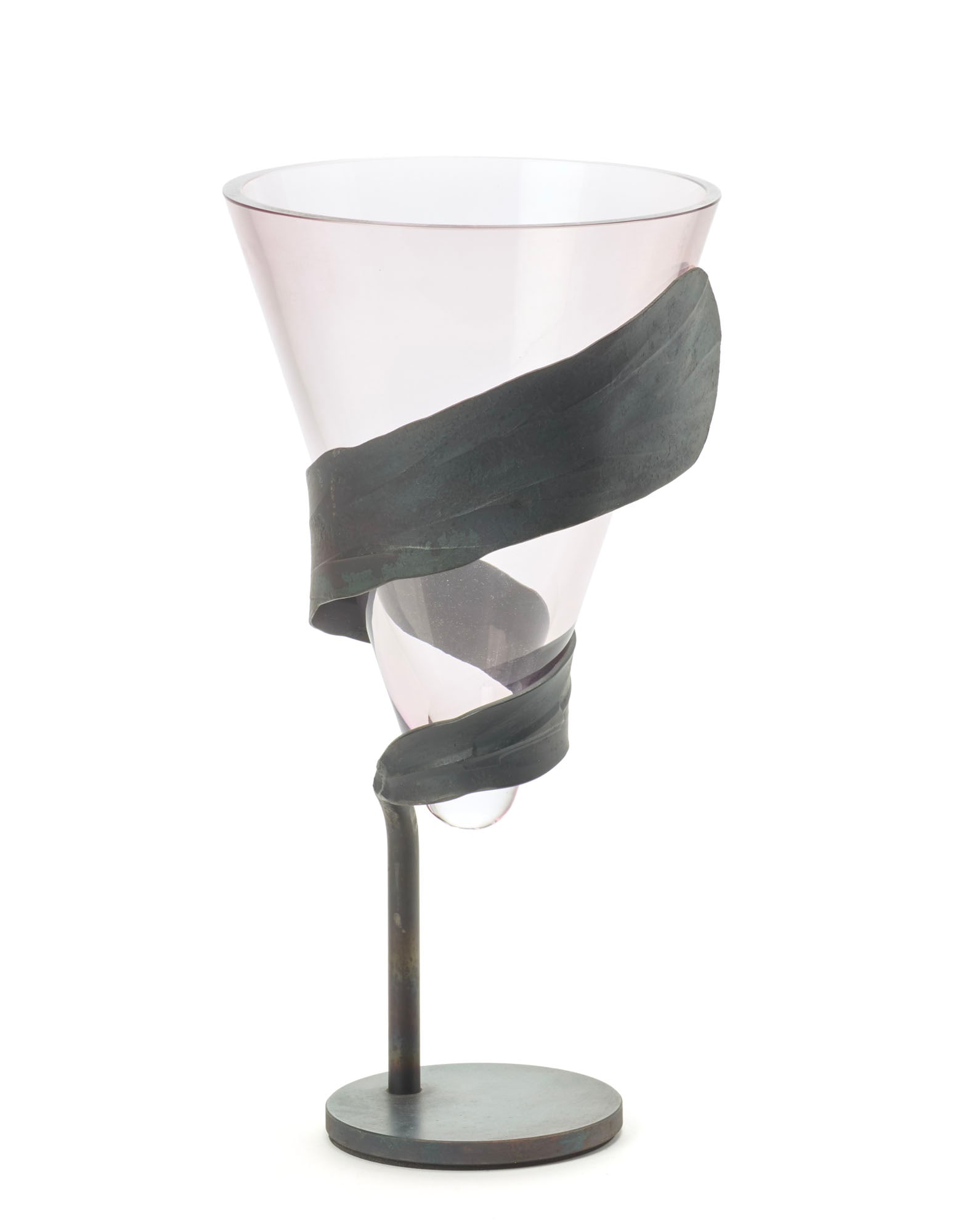 Enzo Mari (Novara 1932 - Milano 2020) "Viticcio" Vase. Produced by Danese, Milan, 1989. Wrought (1 of 1)