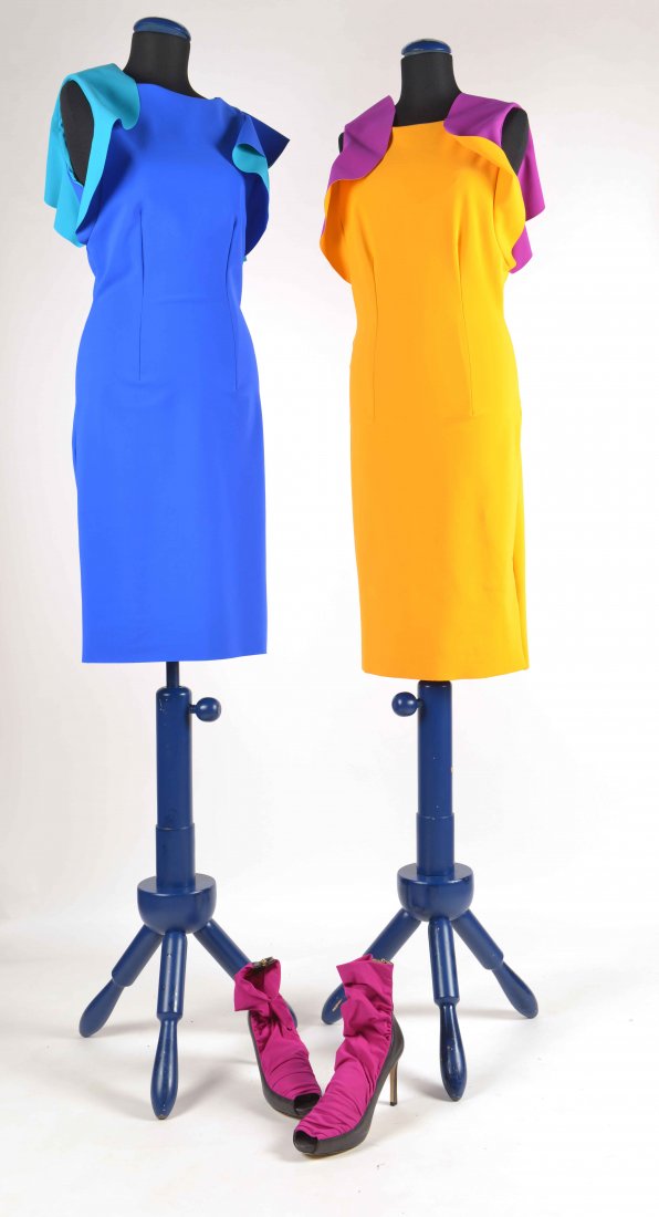 Lot comprising two sleeveless cocktail dresses signed (1 of 1)