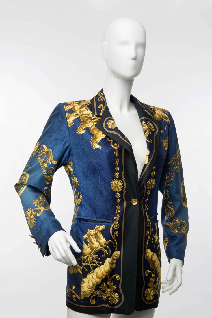 Hermes Paris: silk blue jacket, Philippe Ledoux (size (1 of 1)
