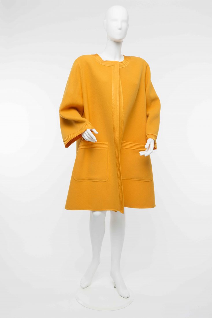 Valentino Boutique: woollen orange coat (size 10) (1 of 1)