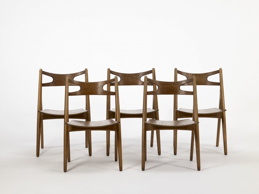 Hans Wegner (1914 - 2007) - Gruppo di sei sedie modello (1 of 1)