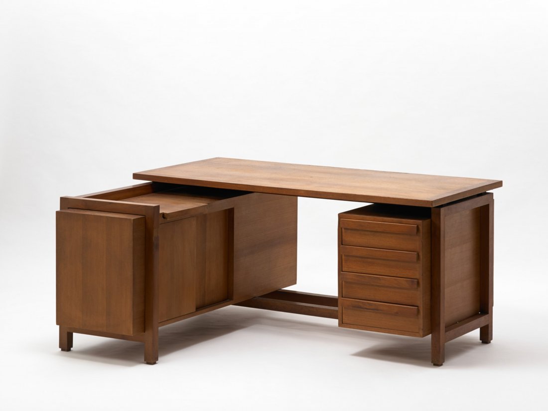 Importante scrivania con struttura a telaio in legno (1 of 1)