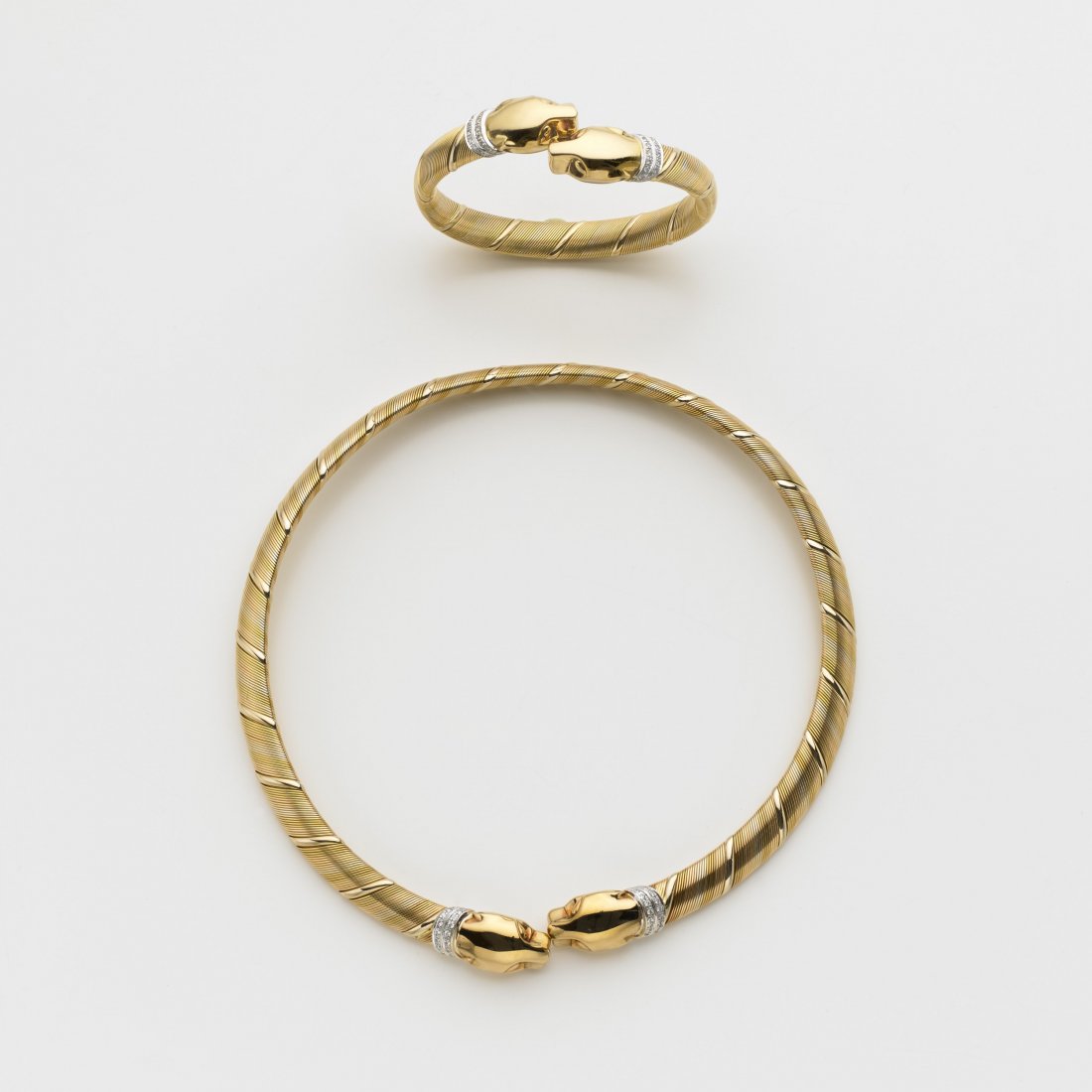 CARTIER Demi-parure in oro giallo, bianco e rosso con (1 of 1)