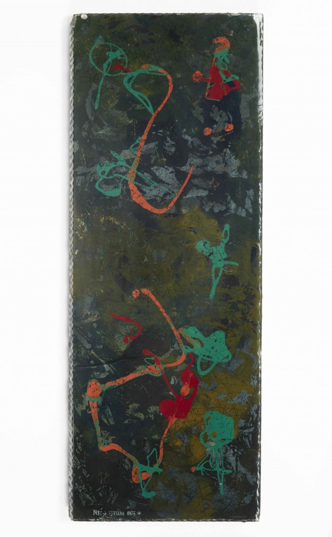 Duilio Bernabé ( 1914 - 1961) Pannello in vetro di (1 of 1)