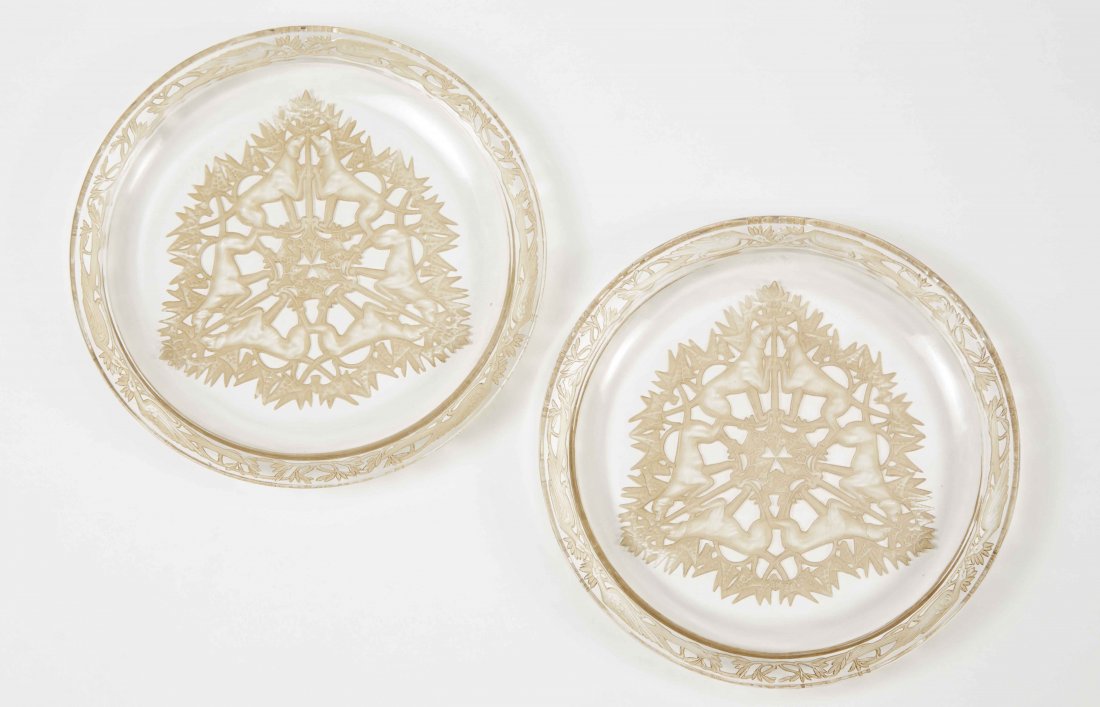 René Lalique ( 1860 - 1945) Coppia di piatti modello (1 of 1)