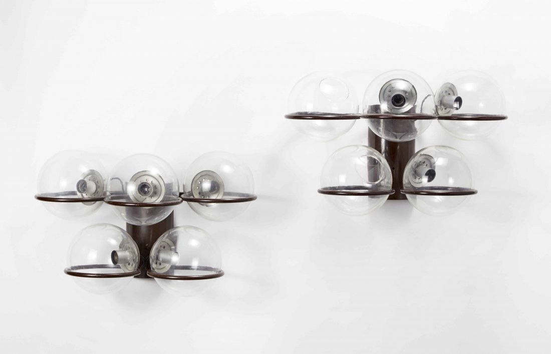 Gino Sarfatti ( 1912 - 1985) Coppia di appliques a (1 of 1)