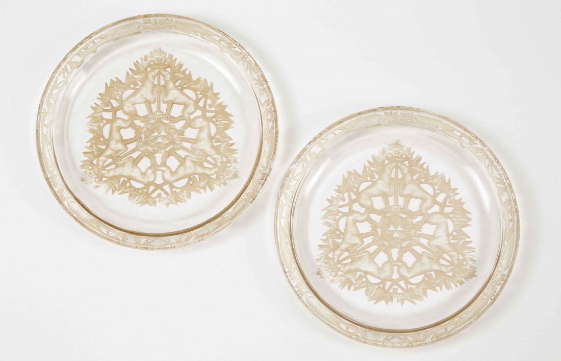 René Lalique ( 1860 - 1945) Coppia di piatti modello (1 of 1)