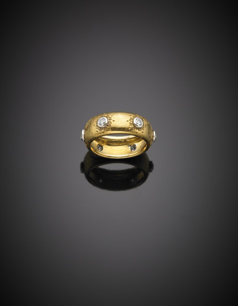 MARIO BUCCELLATI Bi-coloured gold and diamond band (1 of 1)