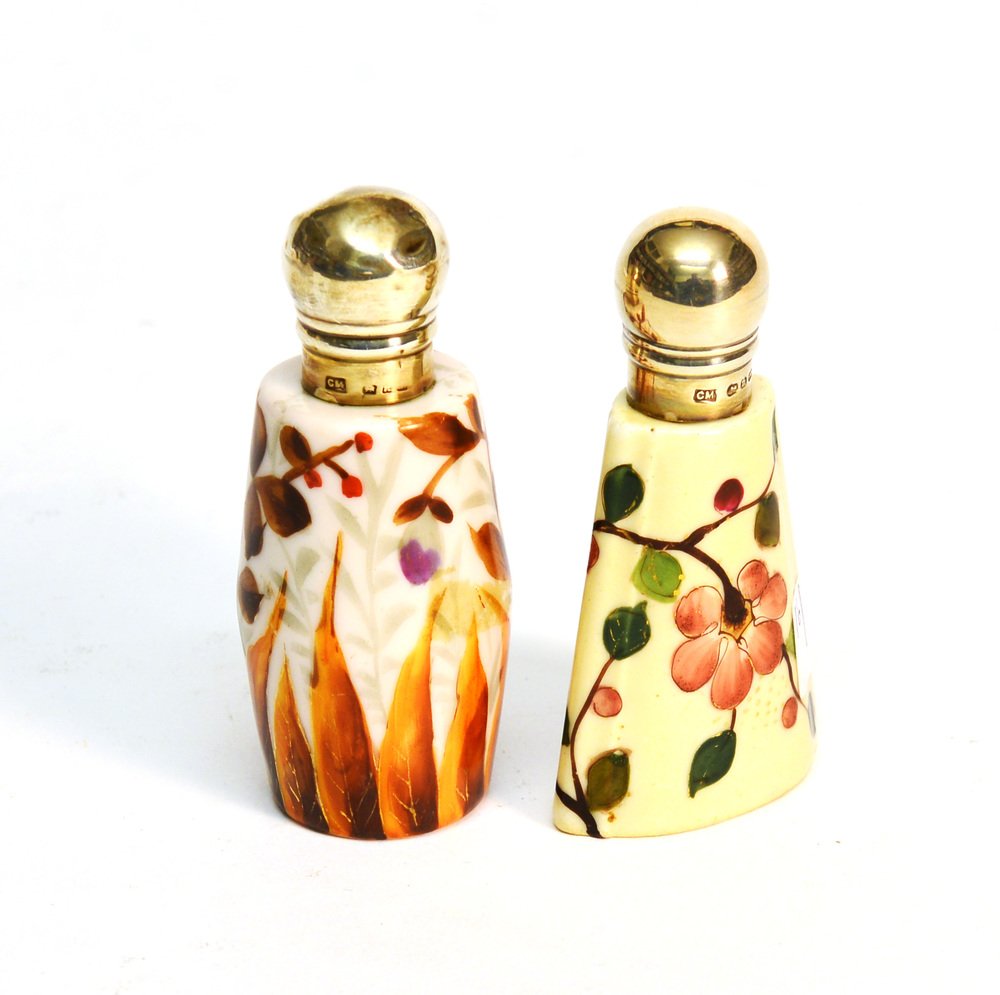 Lotto di due boccette porta profumo in ceramica (1 of 1)