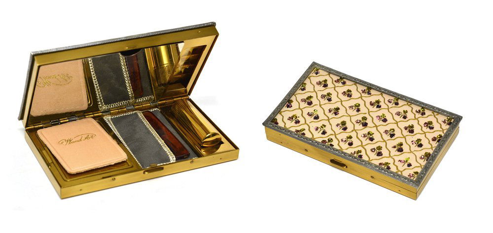 WAND ART Vanity case rettangolare in metallo color oro (1 of 1)