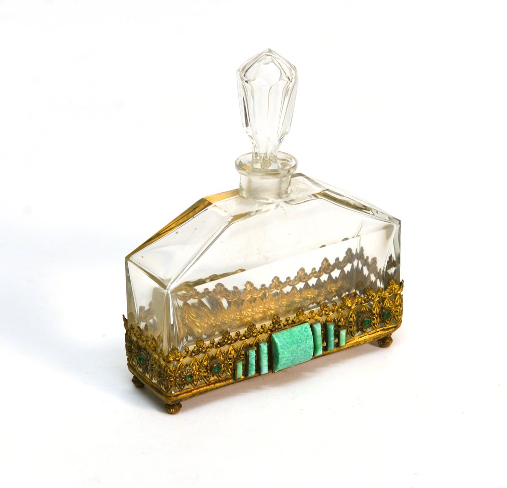 bottiglia portaprofumo in vetro incolore con base in (1 of 1)