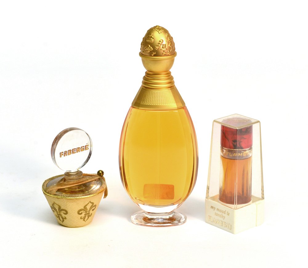 FABERGEÃˆ Ãš Lotto di tre bottiglie di profumo e eau de (1 of 1)