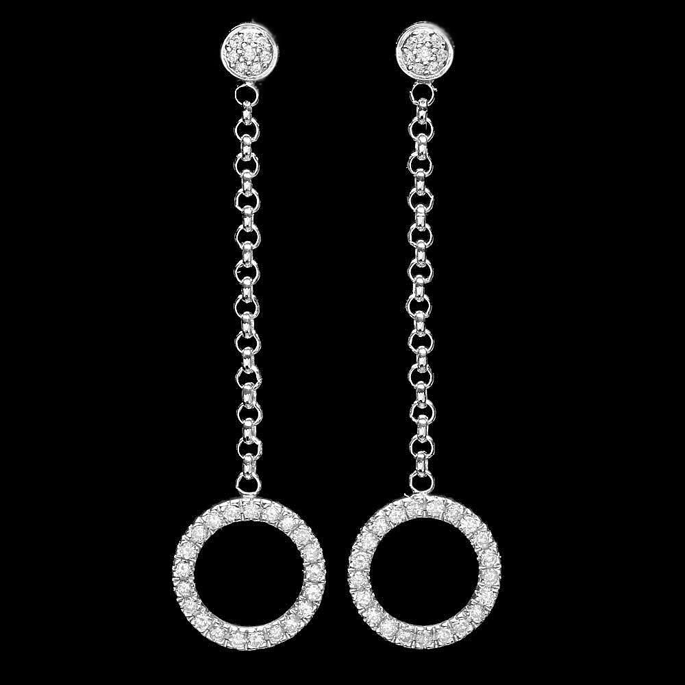 14K WHITE GOLD 0.60CT DIAMOND EARRINGS (1 of 2)