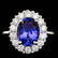 14K WHITE GOLD 4.00 CT TANZANITE 1.00CT DIAMOND RING