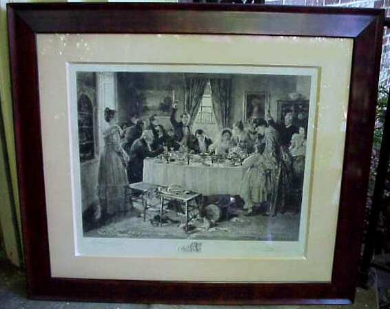 Dendy Sadler black & white engraving of a wedding