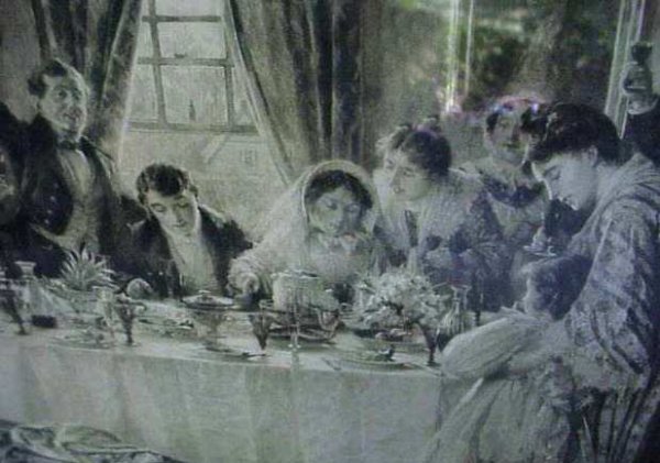 Dendy Sadler black & white engraving of a wedding - 2