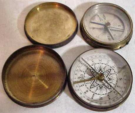 Two 19thc travel compasses: Ross of London Englis