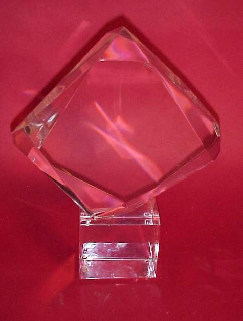 Van Teal abstract acrylic sculpture, signed on th: Van Teal abstract acrylic sculpture, signed on the base, 14"h overall