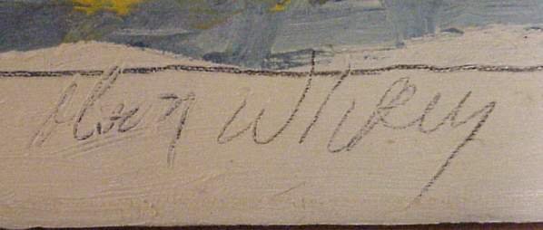 oil on canvas, signed Whiley(?), 36" x 45", frame - 2