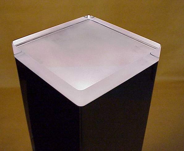 1970s black plexi and clear acrylic illuminated