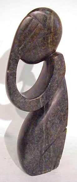 Hardstone figural carving "Just Let Me Think" si - 3