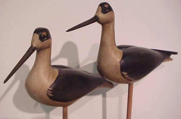 O'day Black necked stills, carved painted wood m - 2