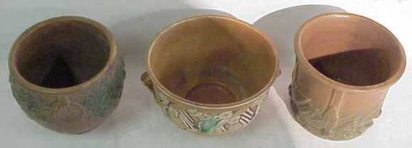 Roseville Pottery bowl 3 3/4"h and 2 Weller or - 2