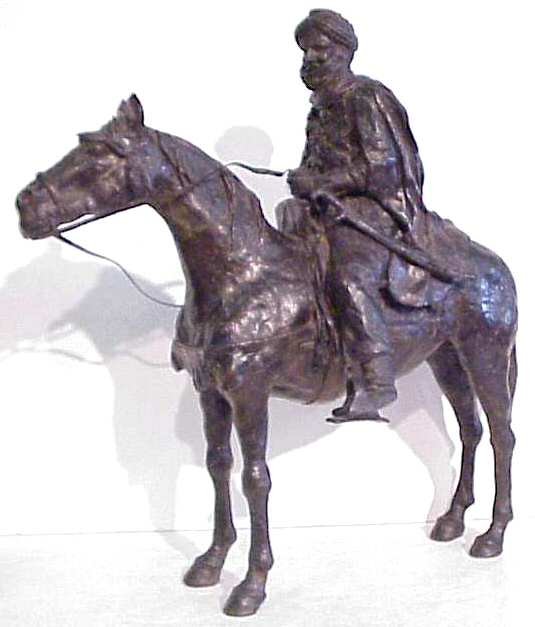 Robert White (191-New York, NY) bronze Arab on h