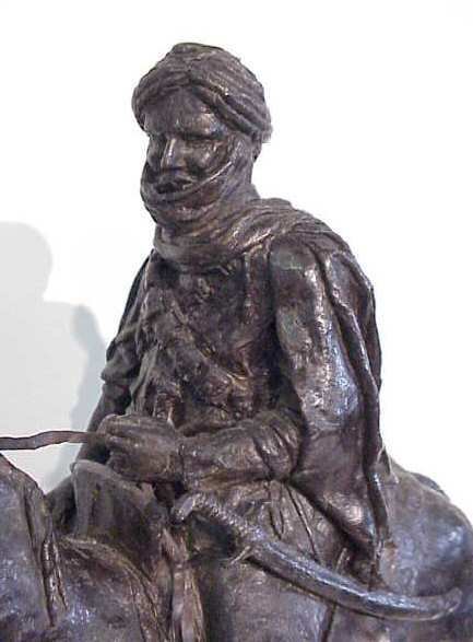 Robert White (191-New York, NY) bronze Arab on h - 2