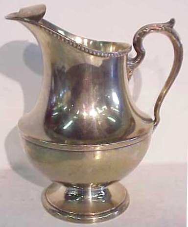 Poole sterling pitcher, 26 ounces, Georgian styl