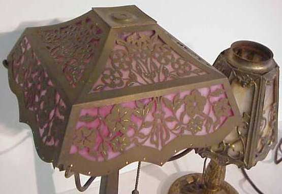 Two vintage table lamps, one Bradley & Hubbard  - 3