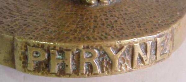 "Phryne" bronze standing nude, titled on base, u - 4