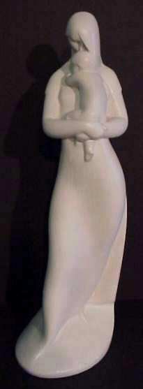 Lladro modernistic mother and child, 19 1/2"h - 2