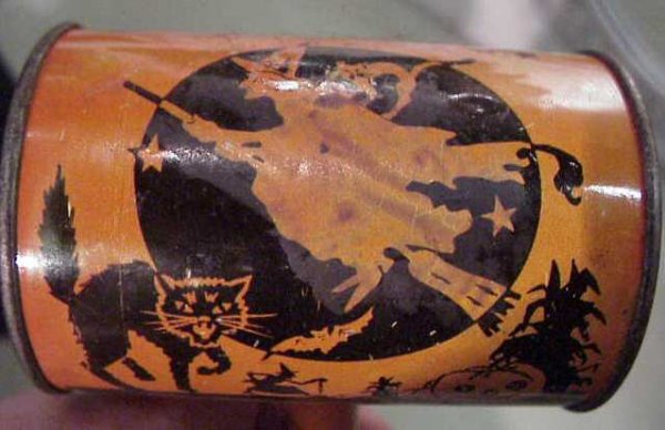Vintage Halloween lot,tin jack-o-lantern,witches - 6