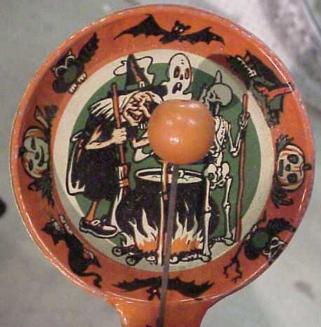Vintage Halloween lot,tin jack-o-lantern,witches - 7
